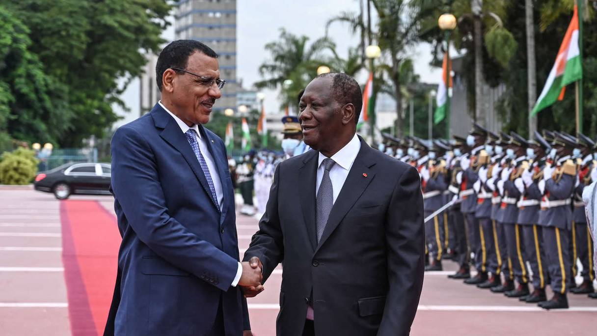 Mohamed Bazoum et Alassane Ouattara.