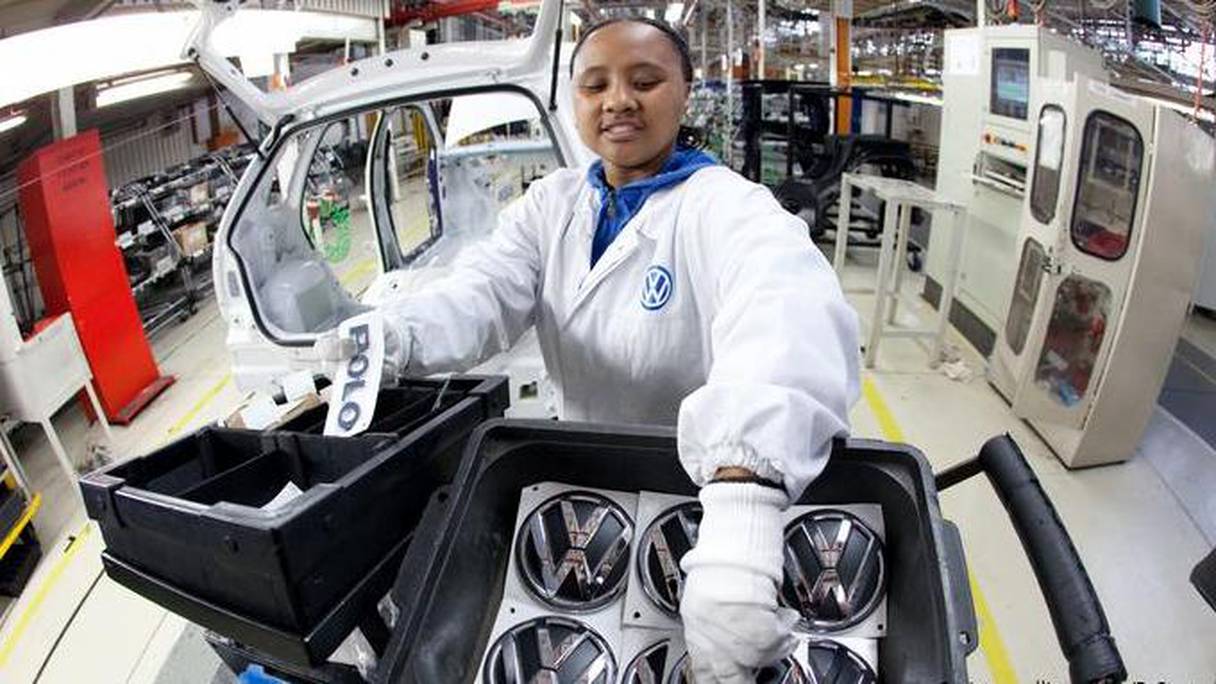 Une unité de montage de véhicules Volkswagen en Afrique du Sud.