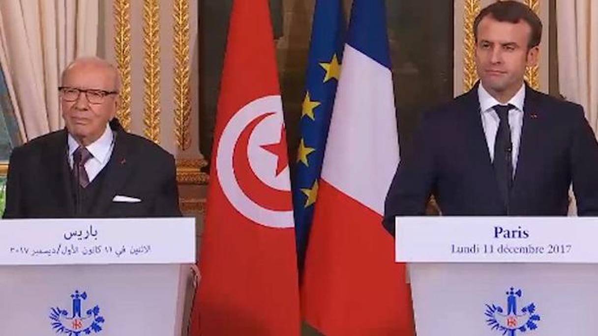 Emmanuel Macron (France) et Béji Caïd Essebsi (Tunisie).