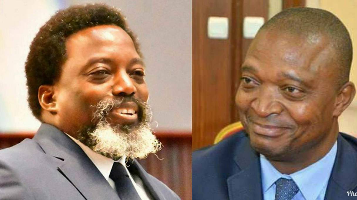 Président Joseph Kabila et Emmanuel Rammazani Shadary, le candidat du camp du chef de l'Etat congolais. 
