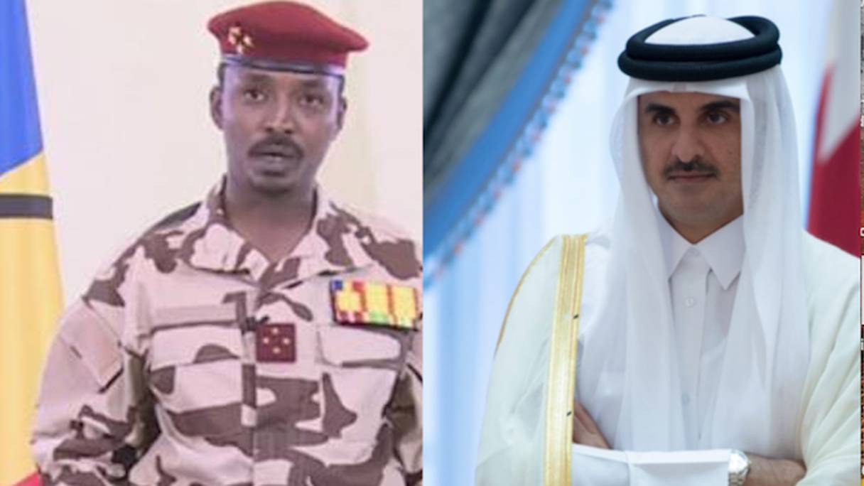 Mahamat déby Itno, président du Conseil militaire de transition, Cheikh Tamim ben Hamad Al Thani, émir du Qatar.
