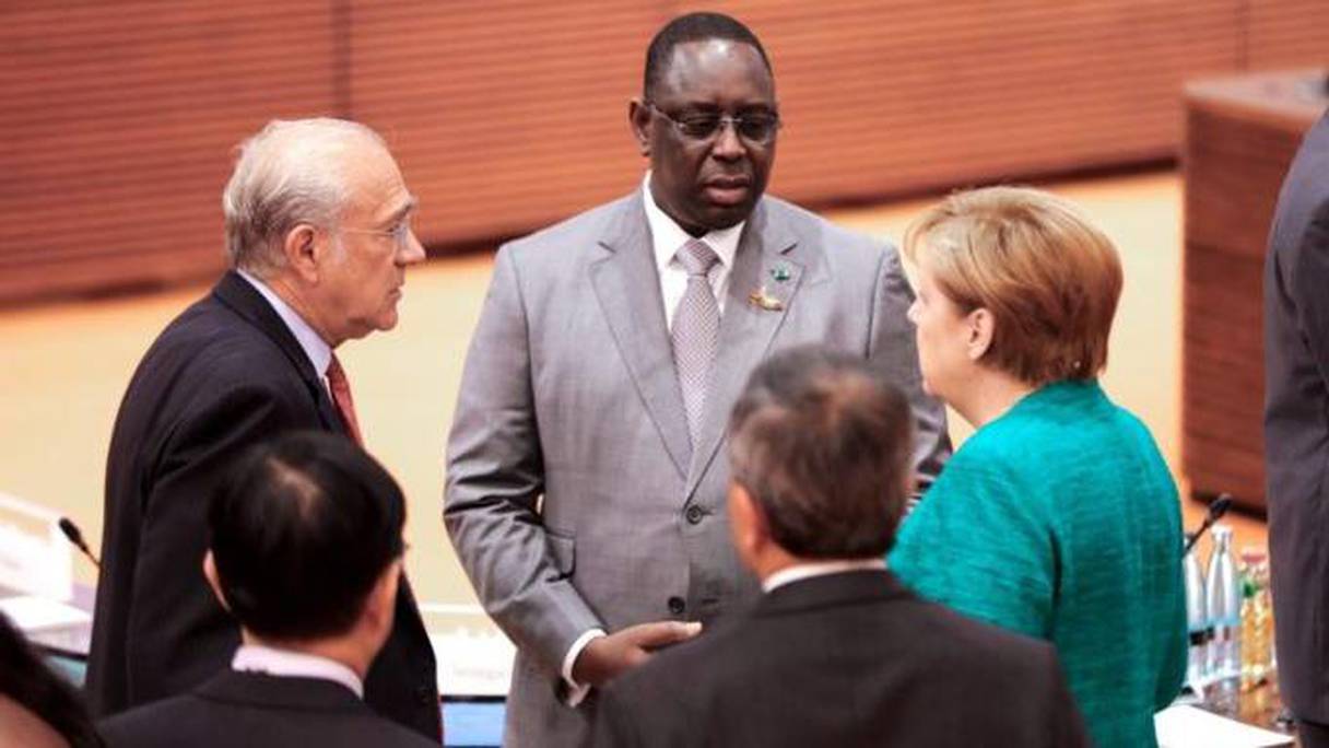 Le président sénégalais Macky Sall qui représente le continent africain (avec Alpha Condé) au sommet du G20 à Hambourg.