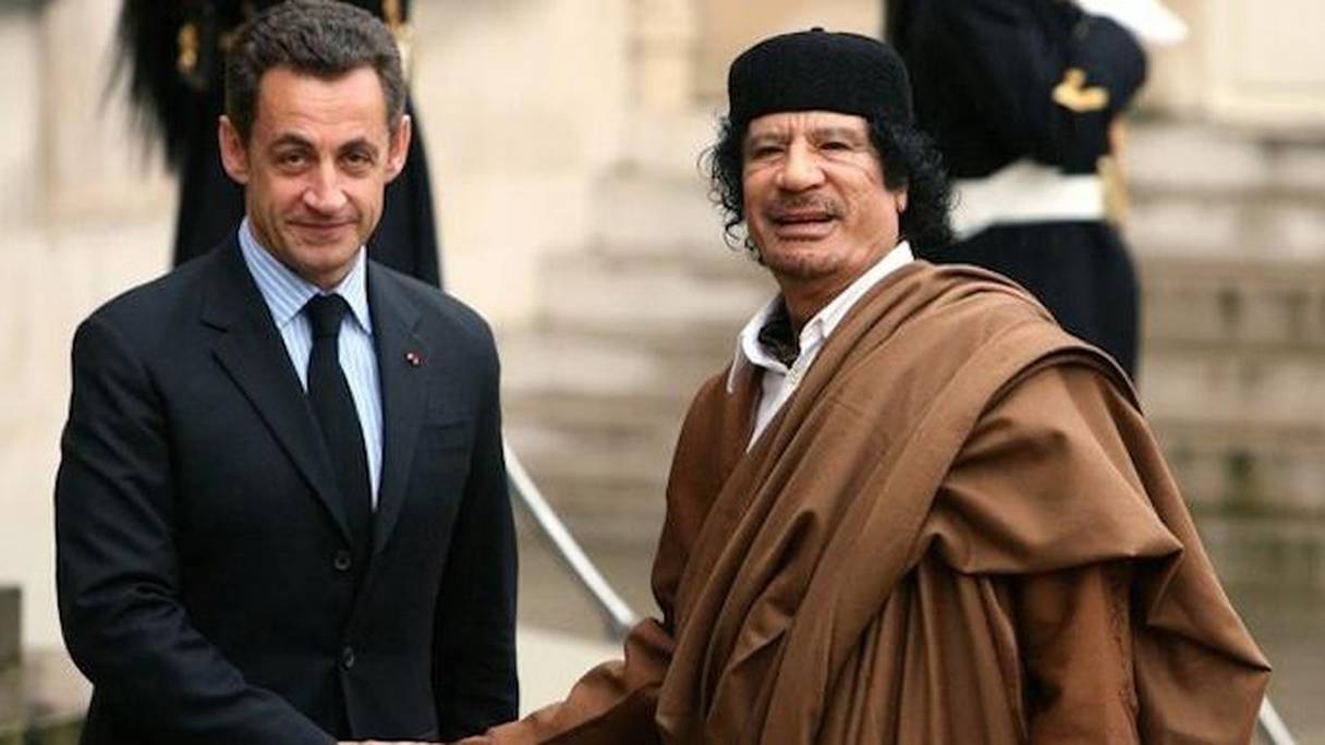 Sarkozy et Kadhafi. 