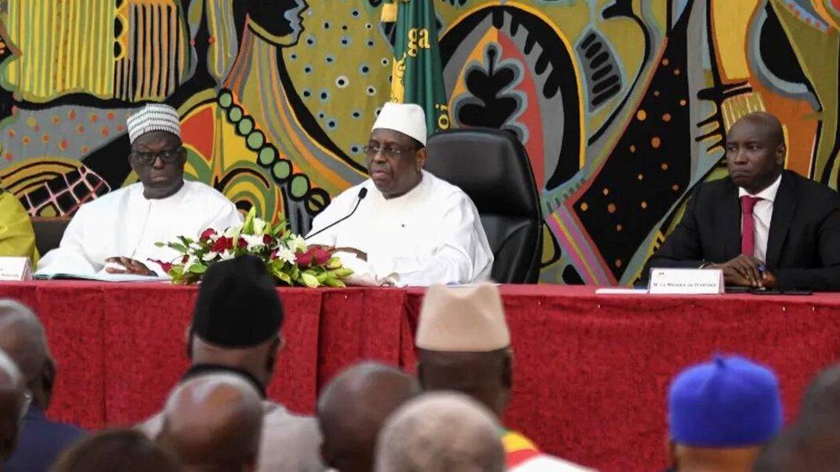Sénégal: Moustapha Niasse, président de l'Assemblée nationale, Macky Sall, président de la République, Ali Ngouille Ndiaye, ministre de l'intérieur.