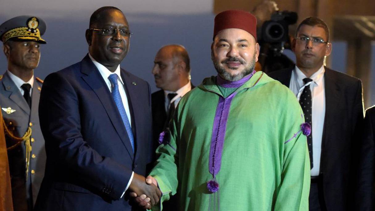 Macky Sall, président du Sénégal, et Mohammed VI, roi du Maroc. 