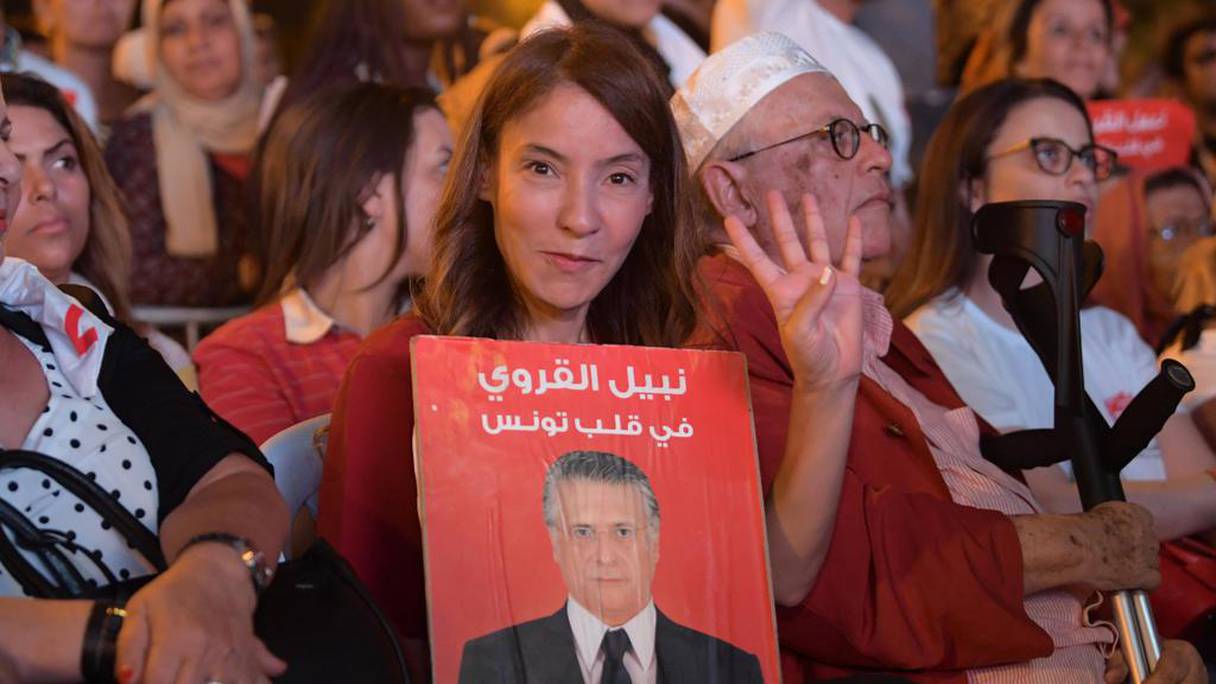 Salwa Smaoui, épouse du candidat Nabil Karoui.