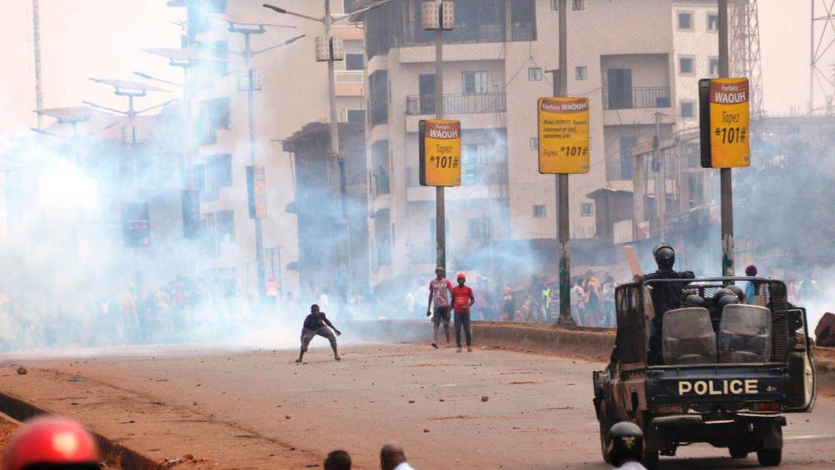 Les manifestations post-électorales émaillées de violences en février 2018 à Conakry.