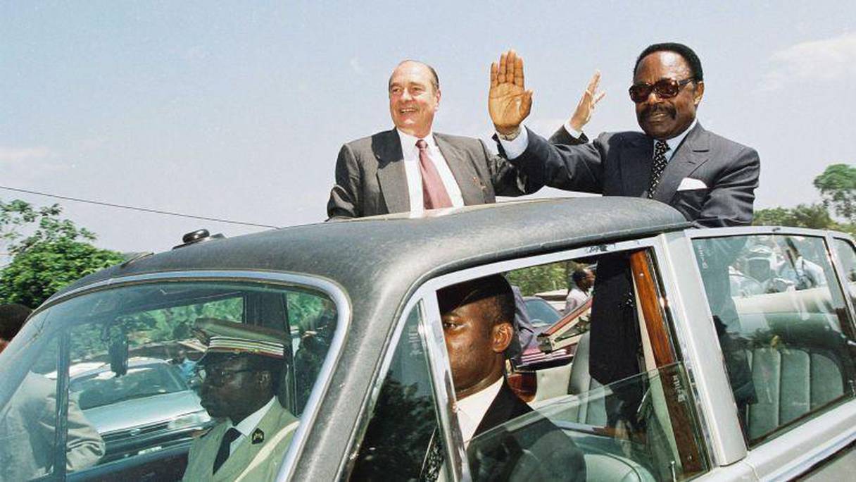 Omar Bongo et Jacques Chirac. 