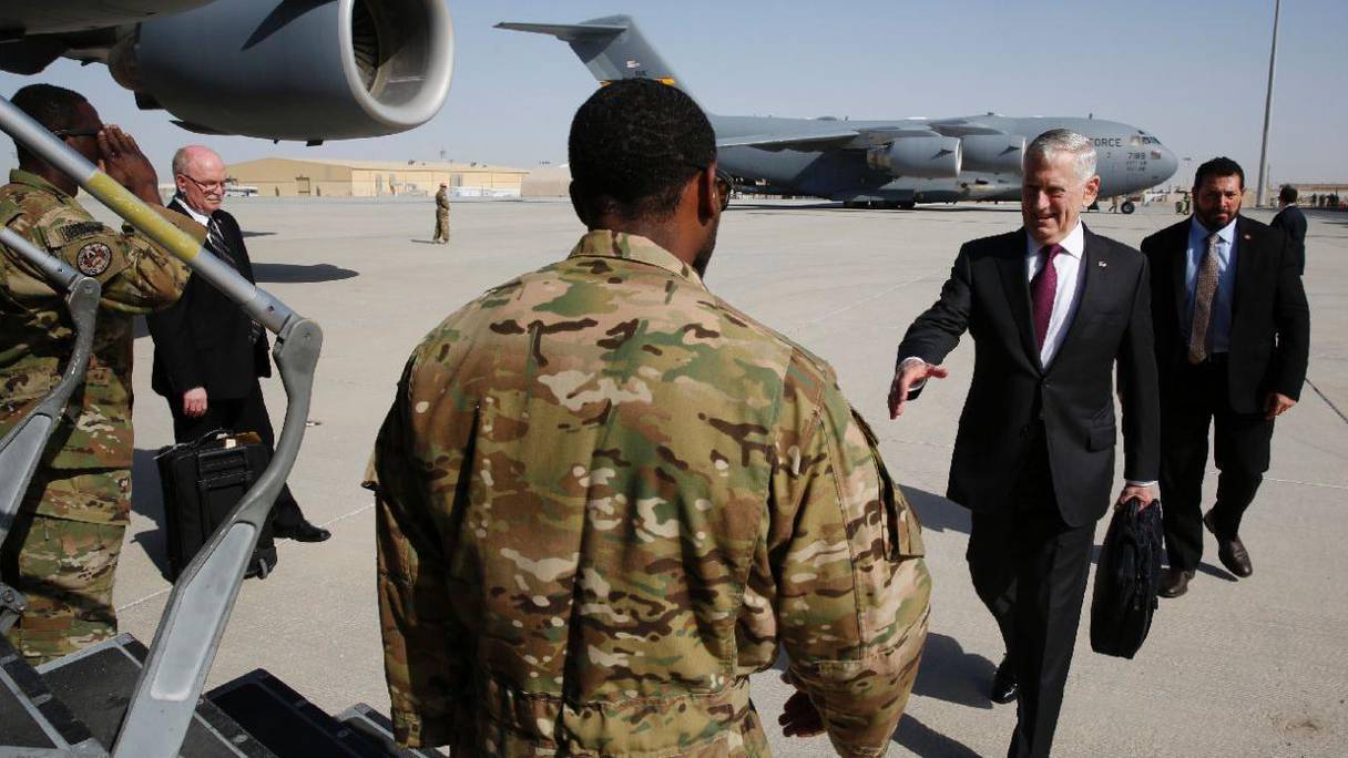 James Mattis, le secrétaire d'Etat à la Défense, en visite chez les 4000 soldats américains basés à Djibouti. 