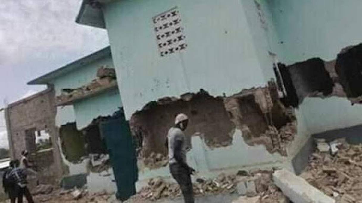 Destruction d'une mosquée à Yorobodi, village du Centre-Est de la Côte d'Ivoire (frontière Ghana).