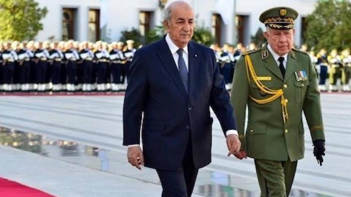 Le président Abdelmadjid Tebboune et le chef d'Etat-major de l'armée Saïd Chanegriha. 