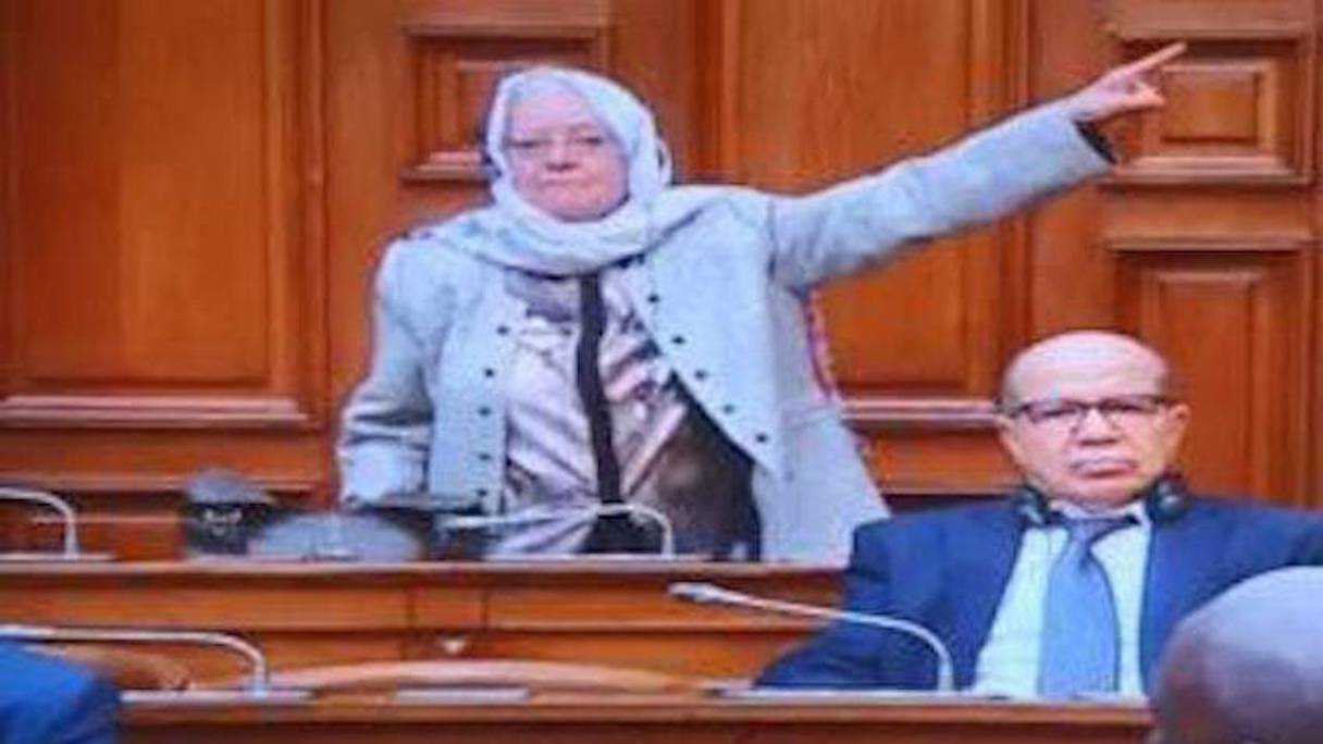 Zahra Guerra a finalement été expulsée de la séance par le président du Sénat algérien. 