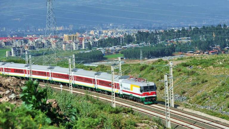 Train reliant l'Ethiopie à Djibouti. 