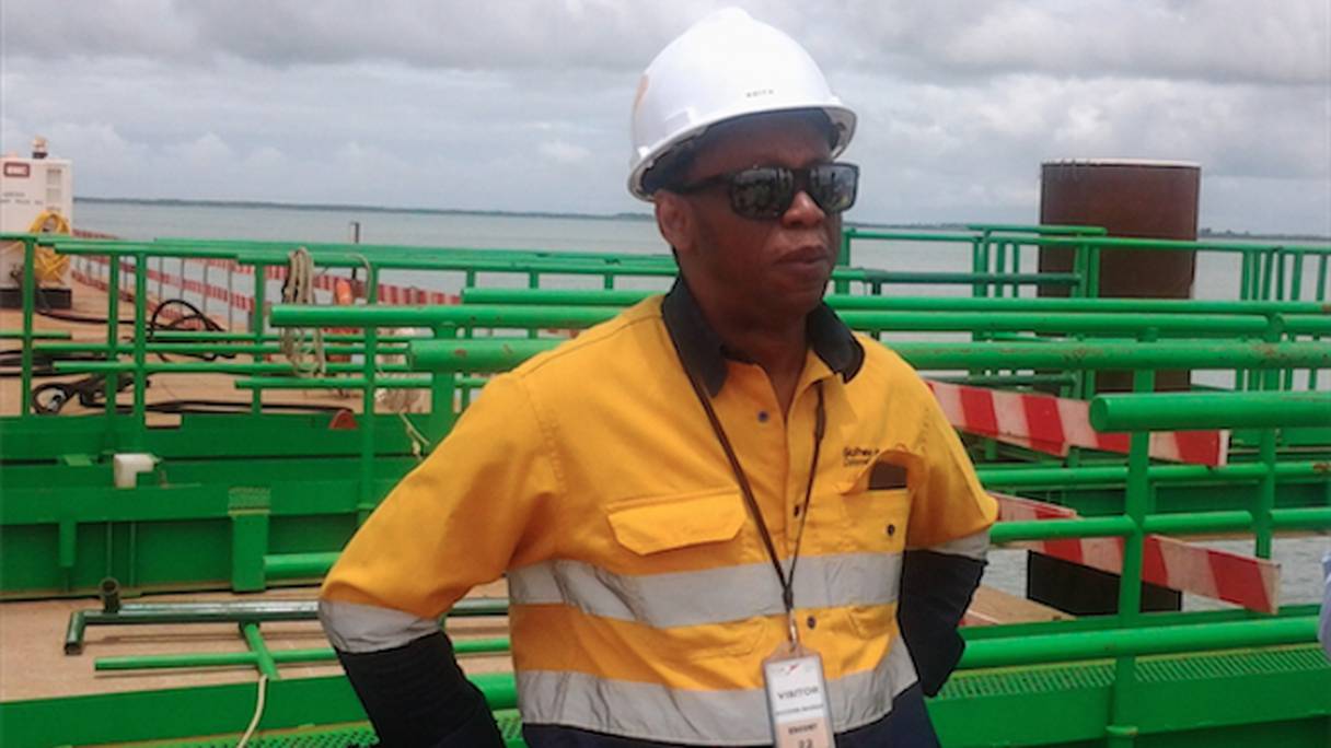 Le premier ministre guinéen avant sa nomination sur le site de la compagnie minière Guinea Alumina Corporation dont il occupait le poste de Directeur général. 