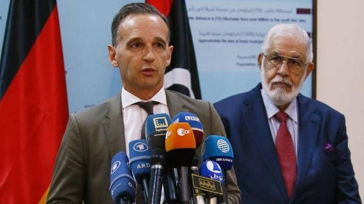 Le ministre des Affaires étrangères allemand Heiko Maas et son homologue libyen, Mohamed Taher Siala.