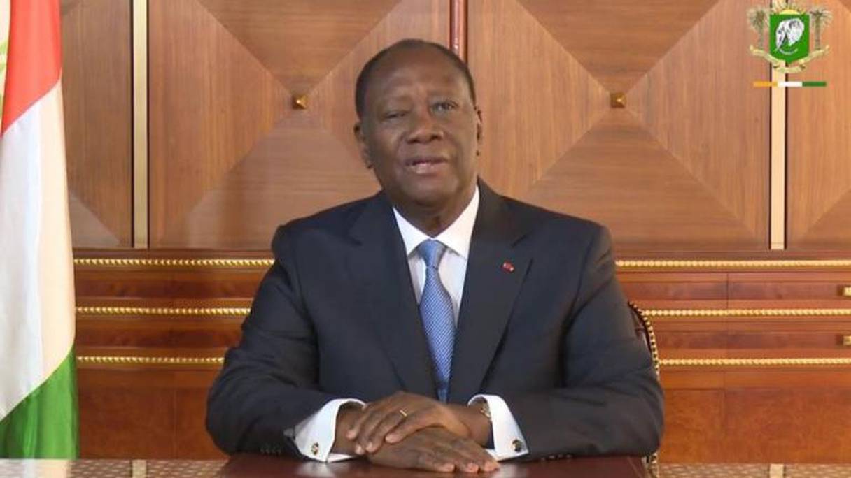 Le président réélu Alassane Ouattara. 