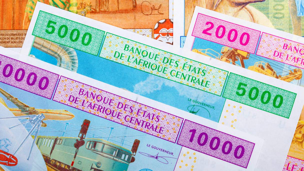 Des billets du franc CFA d'Afrique centrale.