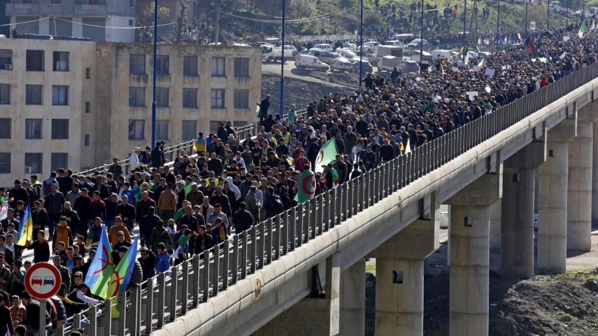 Manifestations à Kherrata, ce mardi 16 février 2021.