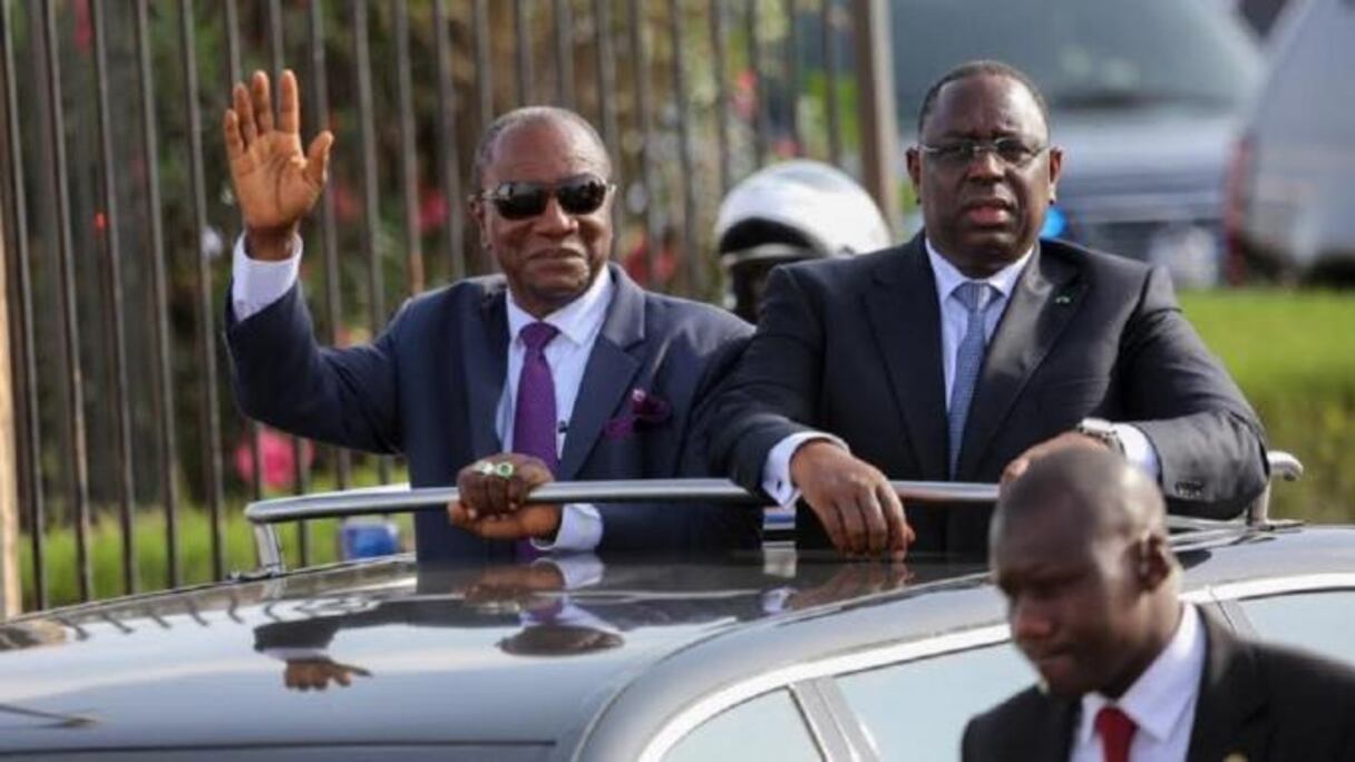 Les présidents Alpha Condé de la Guinée et Macky Sall du Sénégal.