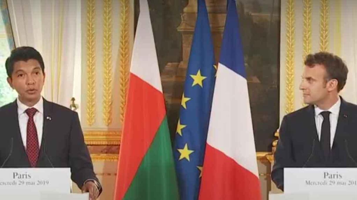 Andry Rajoelina et Emmanuel Macron.