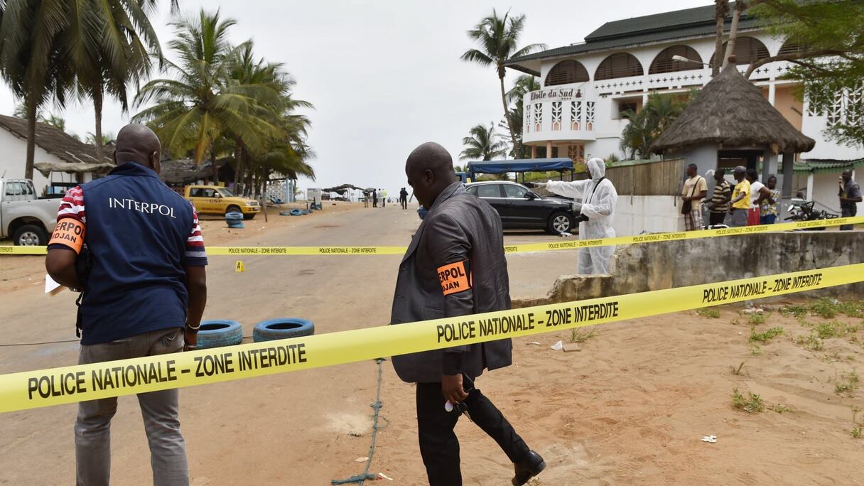 La scène de l'attentat terroriste de Grand-Bassam.