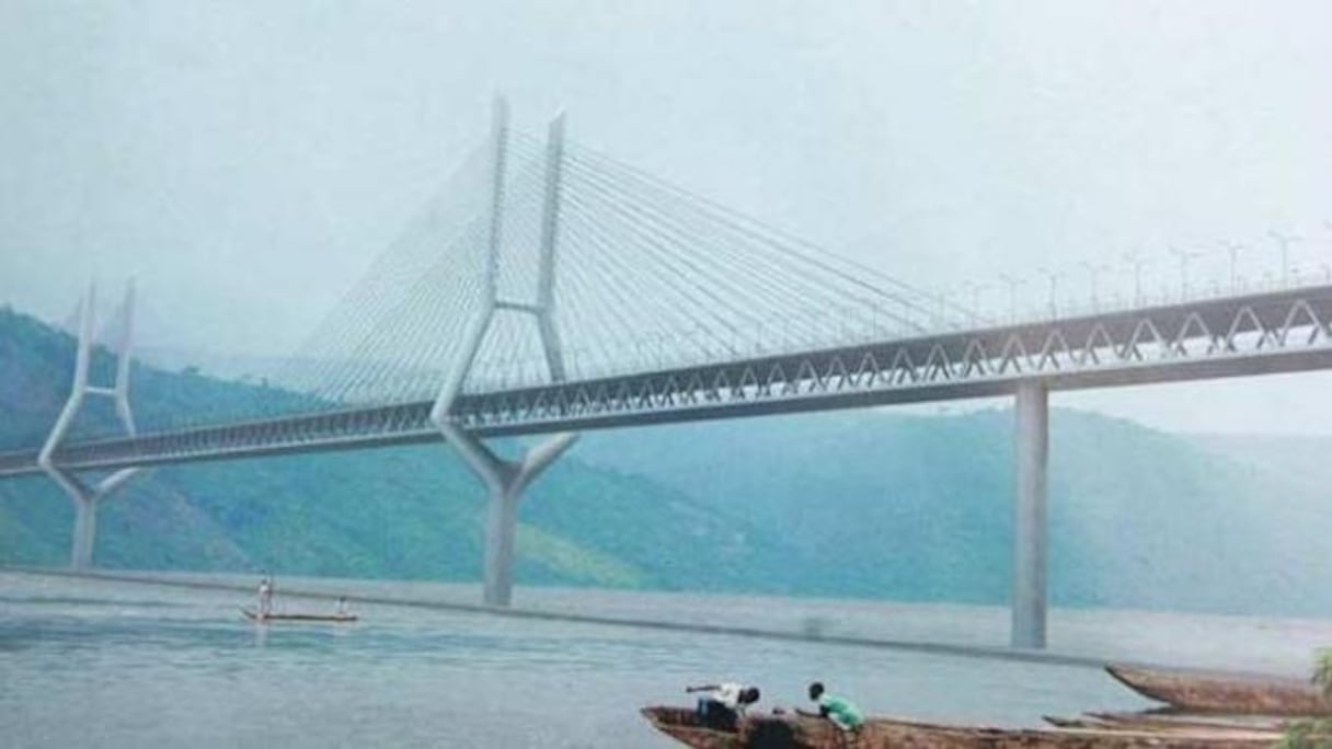 Maquette du pont entre Brazzaville et Kinshasa