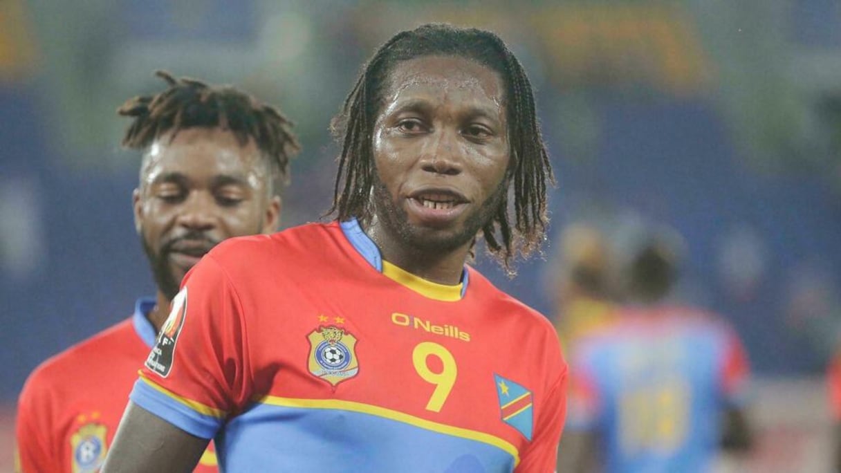 L'attaquant congolais Dieumerci Mbokani, le 16 janvier 2017 sous le maillot de la RDC.