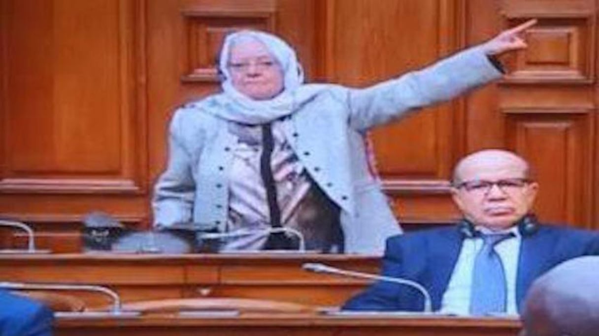 Zahra Guerra a finalement été expulsée de la séance par le président du Sénat algérien.