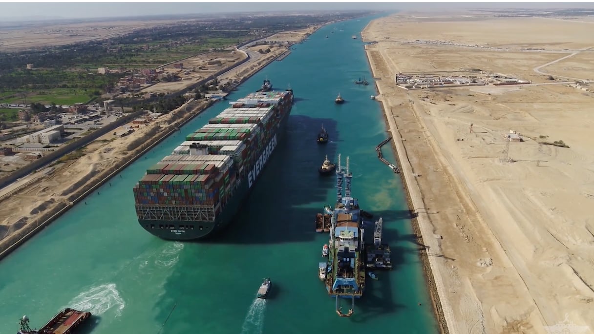 Une vue du canal de Suez