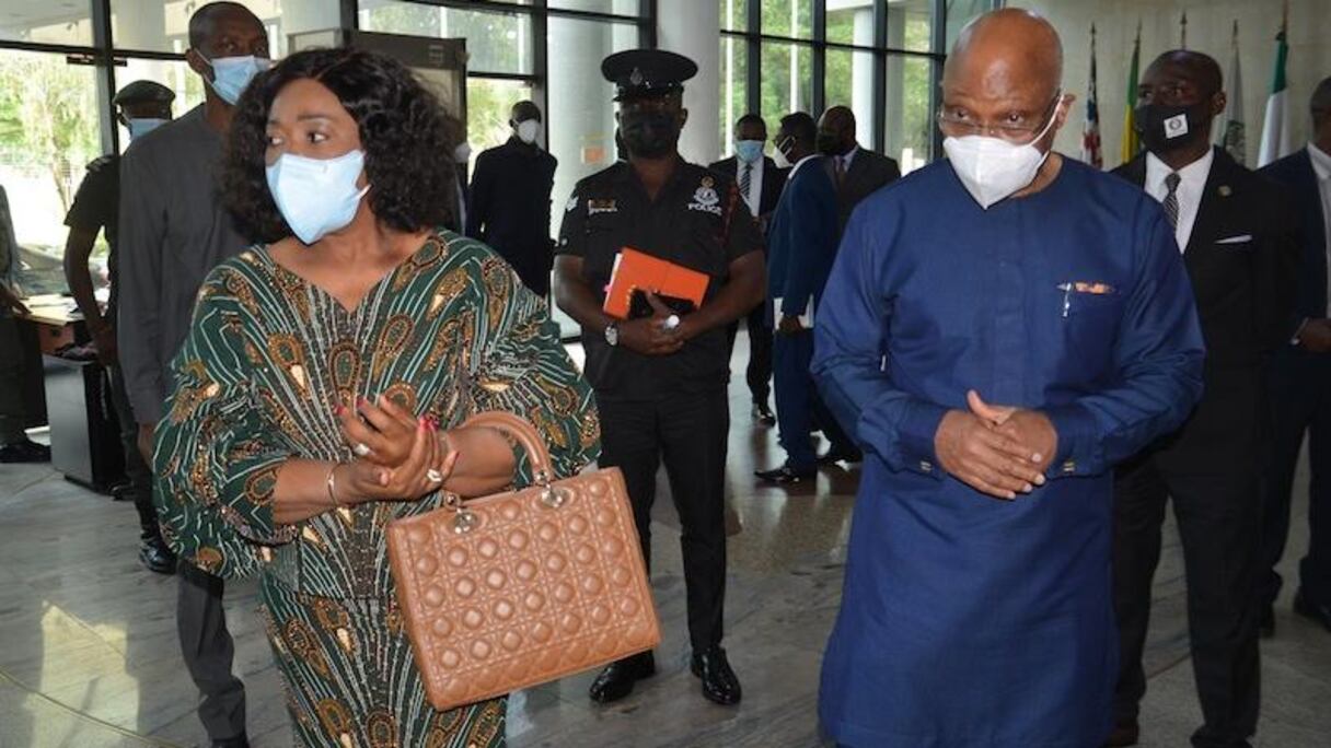 Shirley Ayorkor Botchwey, ministre ghanéenne des Affaires étrangères, et Jean-Claude Kassi Brou, président de la commission de la Cédéao.