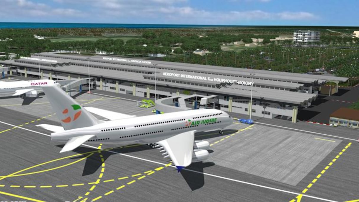 Aéroport International Félix Houphouët-Boigny d'Abidjan (Côte d'Ivoire).