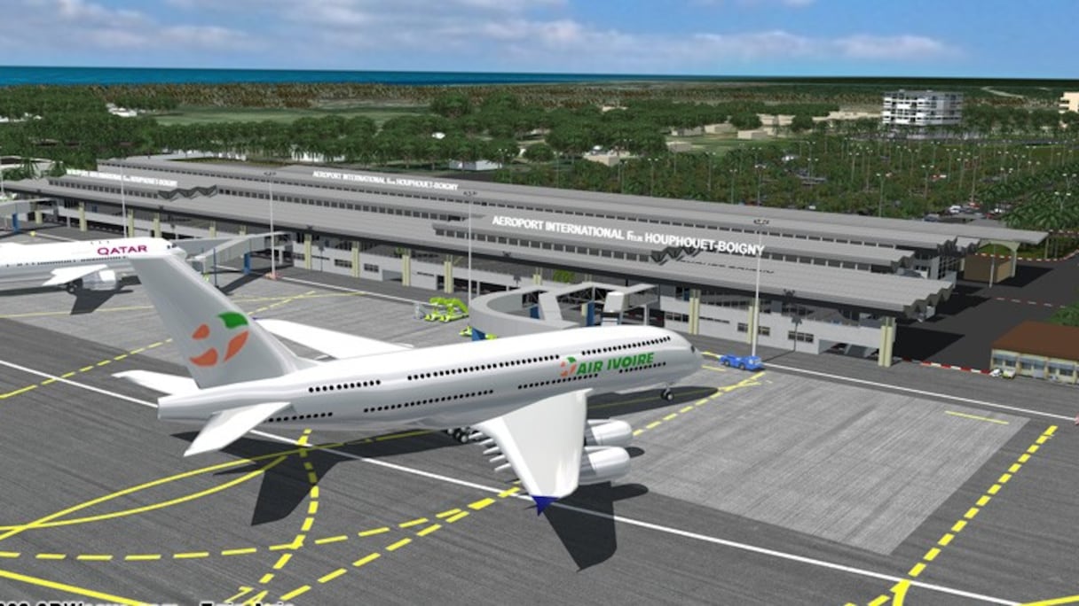 Aéroport International Félix Houphouët-Boigny d'Abidjan (Côte d'Ivoire).