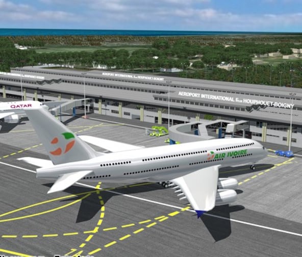 Aéroport International Félix Houphouët-Boigny d'Abidjan (Côte d'Ivoire).