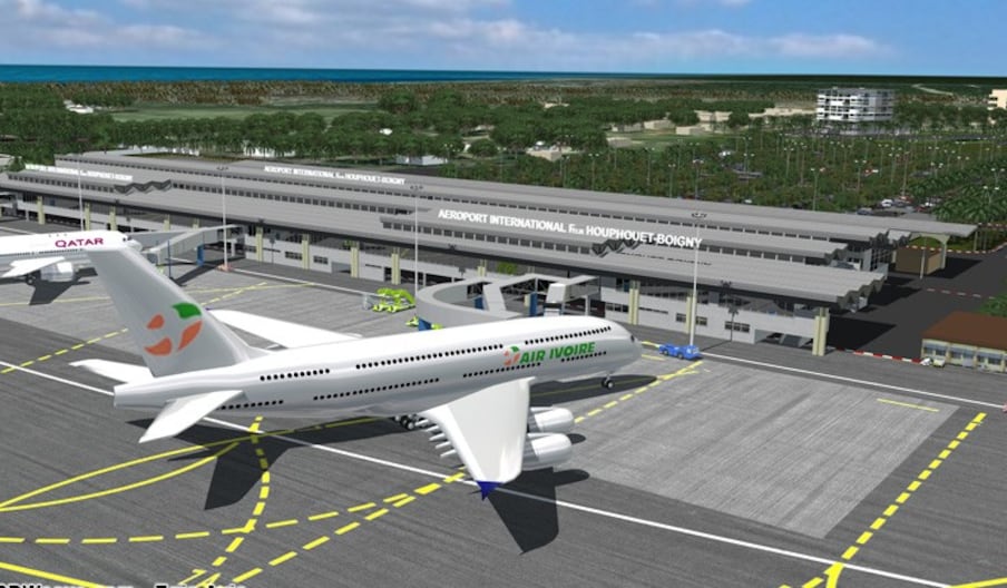 Aéroport International Félix Houphouët-Boigny d'Abidjan (Côte d'Ivoire).