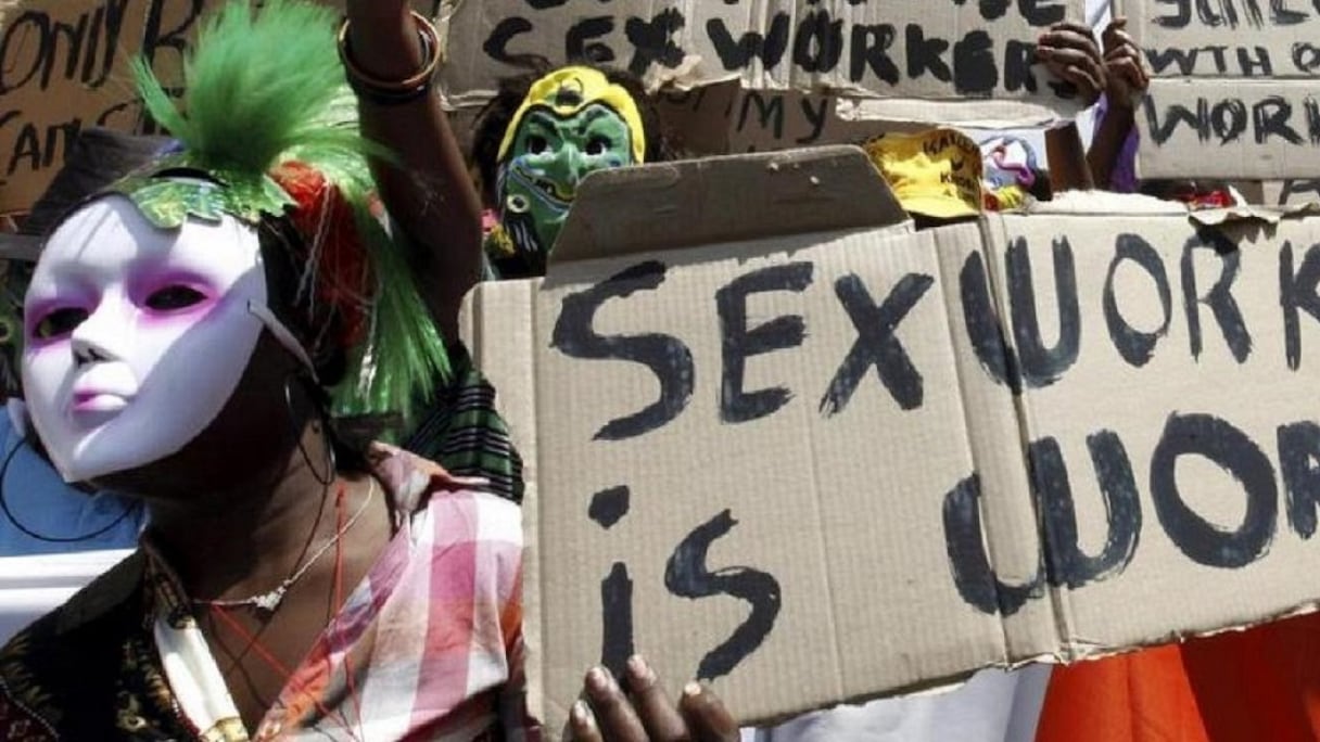 Une manifestation de prostituées en Afrique du Sud.