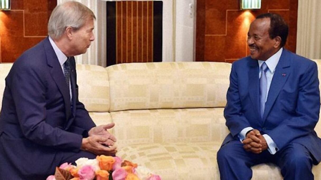 Vincent Boloré, PDG du groupe Boloré, reçu en audience par le président Paul Biya.