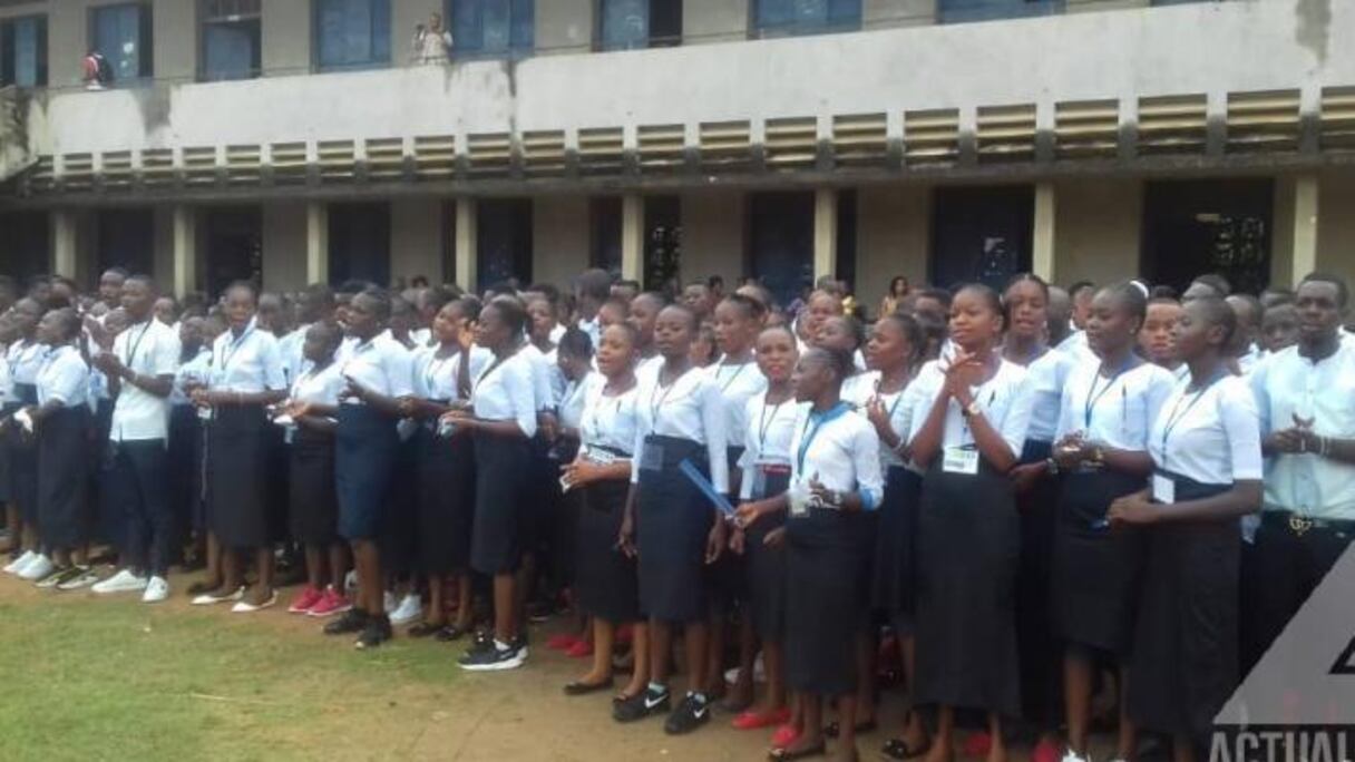 Des élèves d'un lycée en RDC.