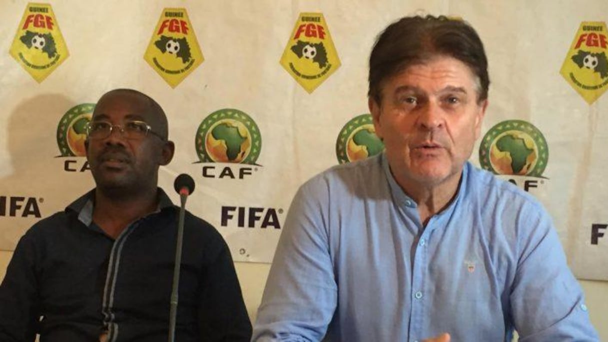 Didier Six, l'entraîneur de la Guinée.