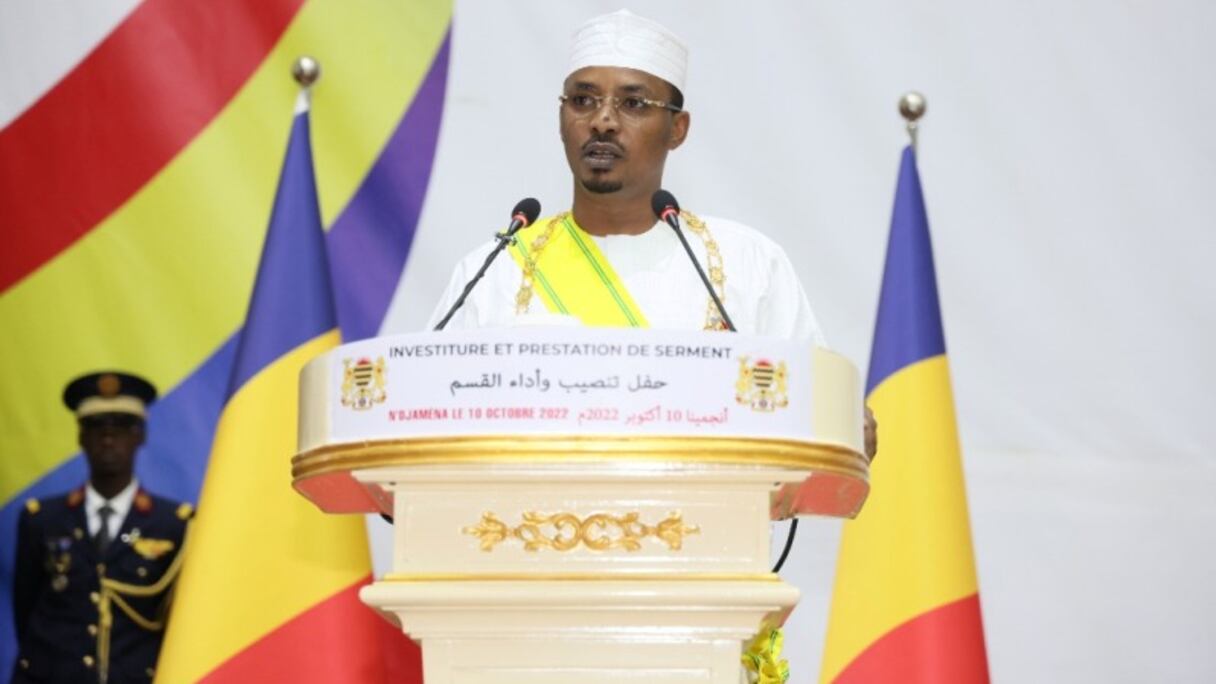 Mahamat Idriss Déby Itno, président de transition au Tchad.