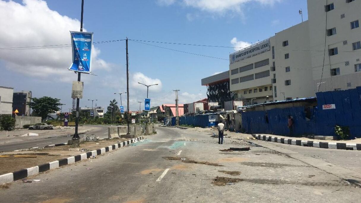 Avenue Admiralty près du péage de Lekki, une zone commerciale de la classe moyenne nigériane.