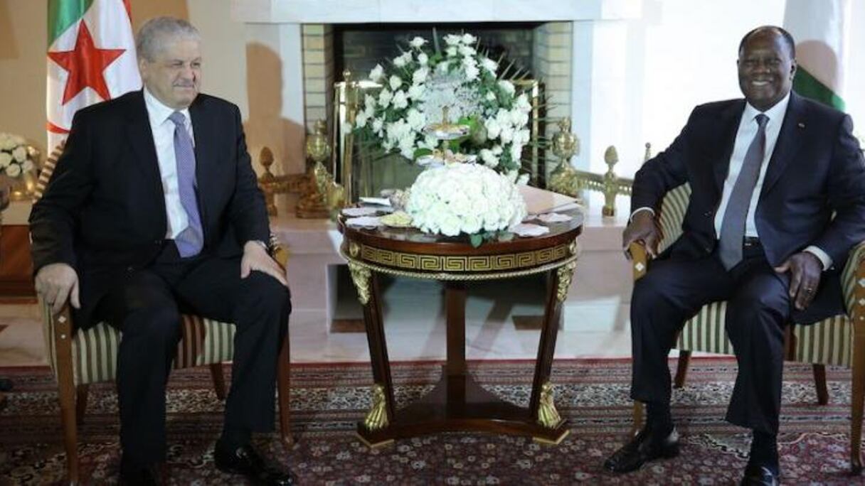 Le président ivoirien Alassane Ouattara et le Premier ministre algérien Abdelmalek Sellal.