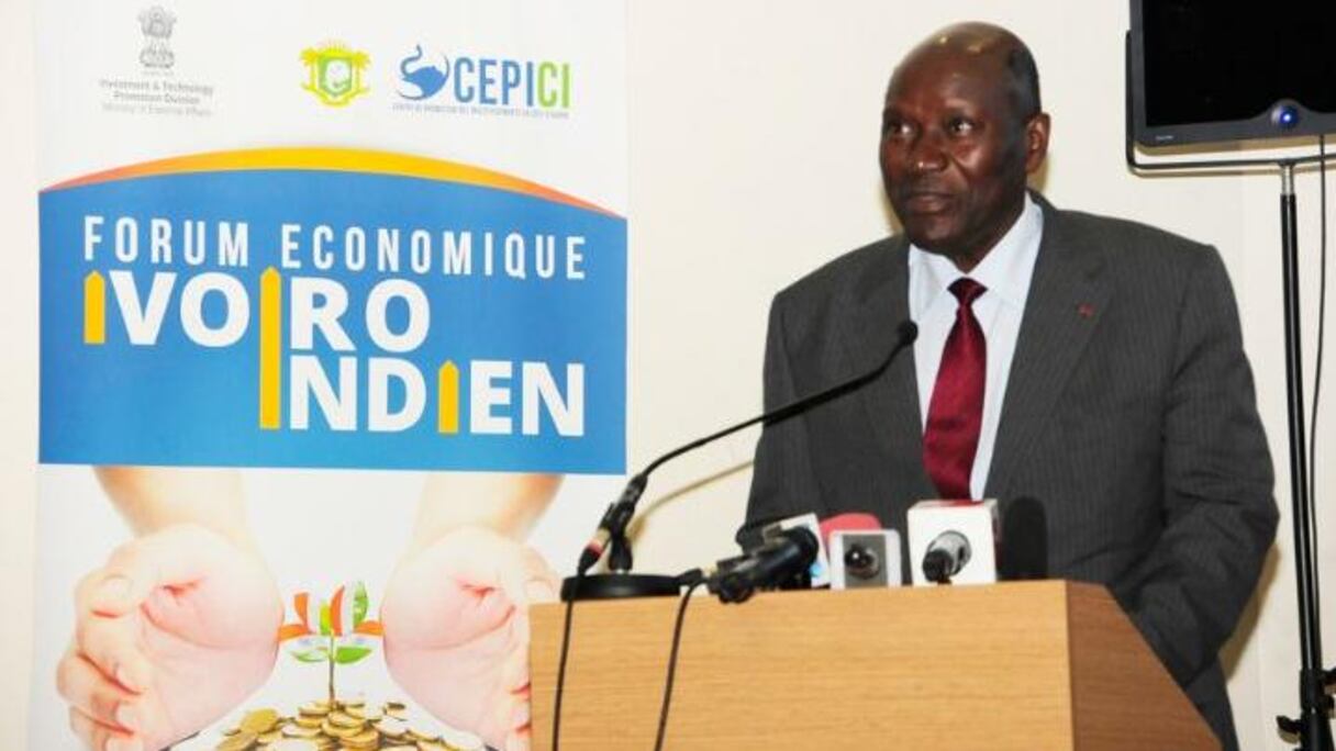 Le premier ministre Daniel Kablan Duncan lors de l'ouverture du forum ivoiro-indien.