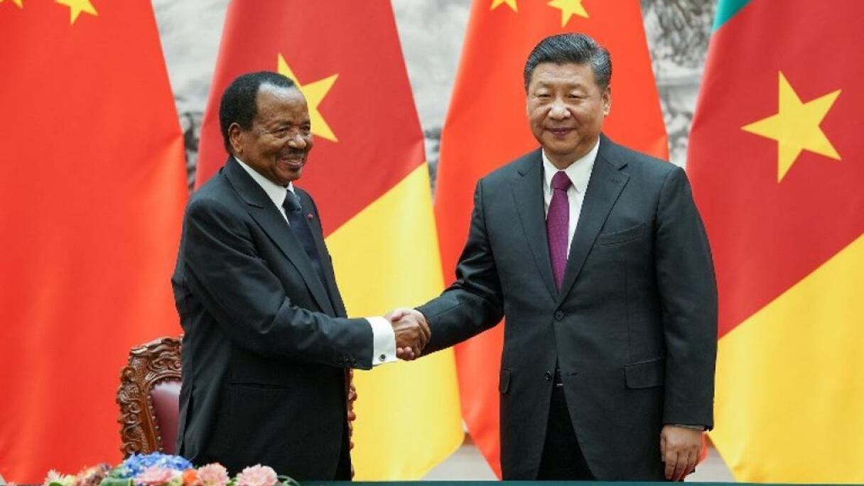 Paul Biya, président du Cameroun, et Xi Jinping, président de la Chine.