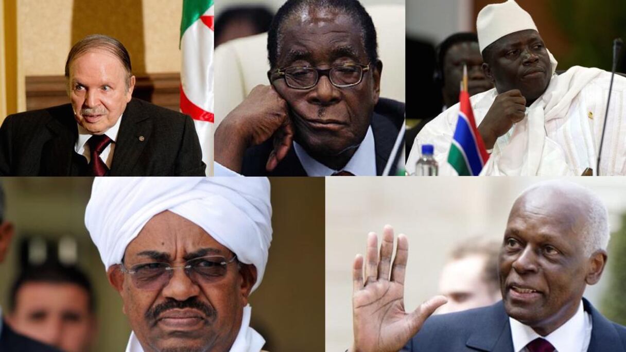 Bouteflika, Mugabe, Jammeh, El Béchir et Dos Santos ont tous quitté le pouvoir, quelquefois avec une certaine pression.
