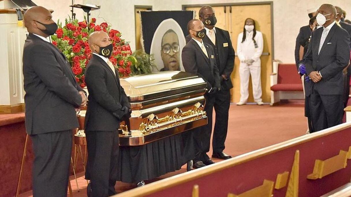 Cérémonie d'enterrement de George Floyd.