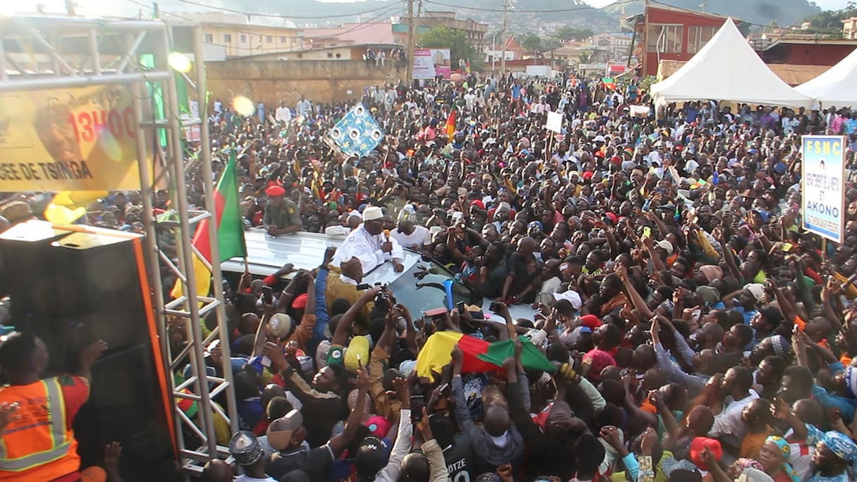Le candidat Issa Tchiroma Bakary, le 5 octobre 2025 à Douala