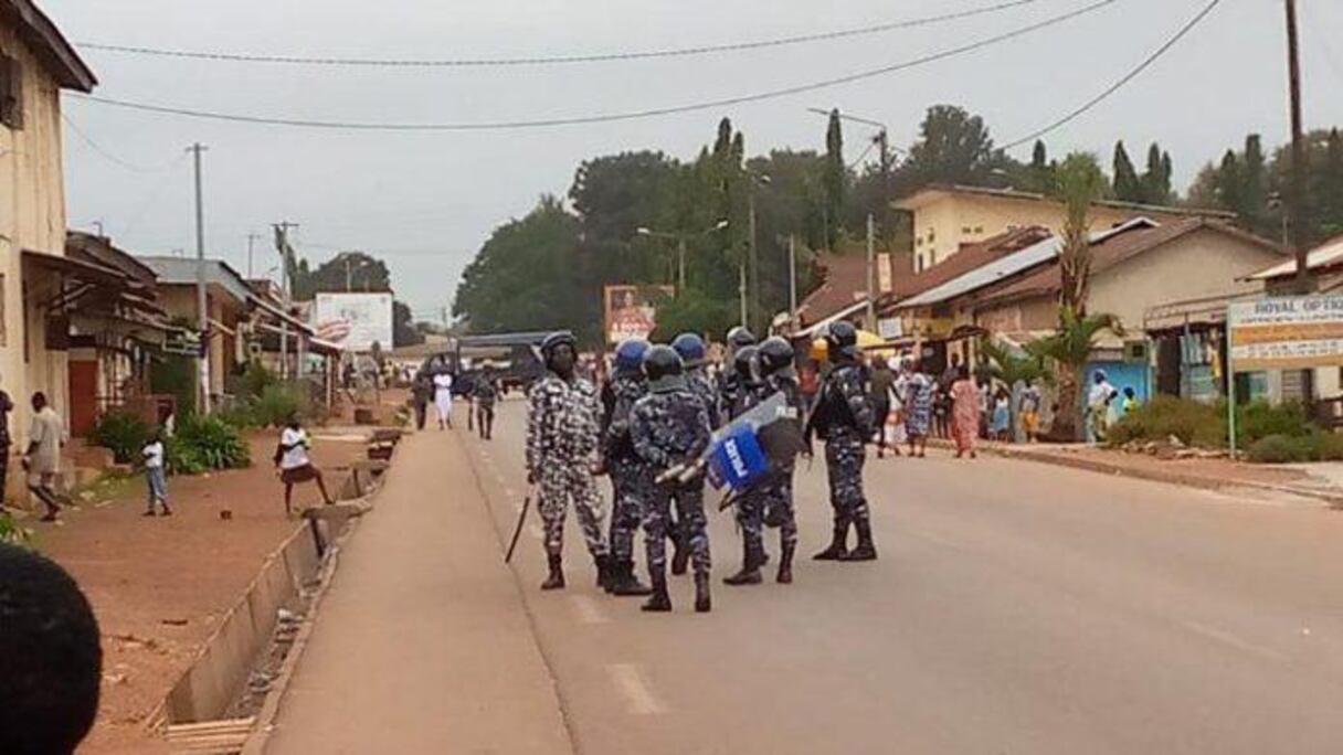 Les forces de l'ordre à Abengourou.