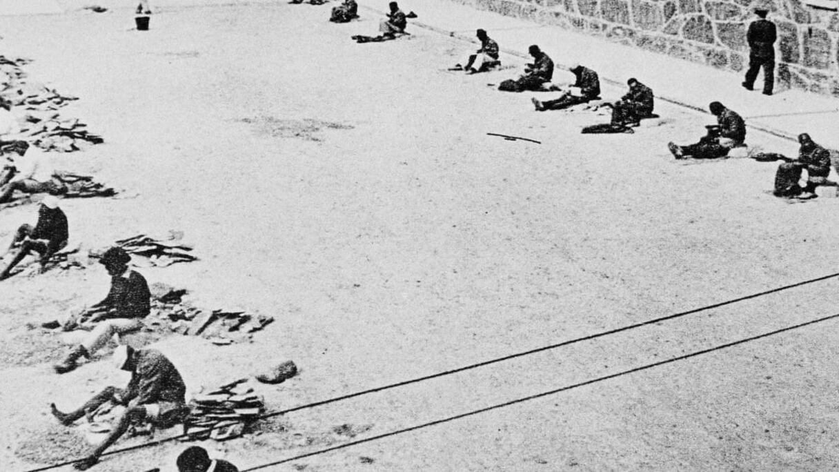 Les prisonniers de Robben Island.
