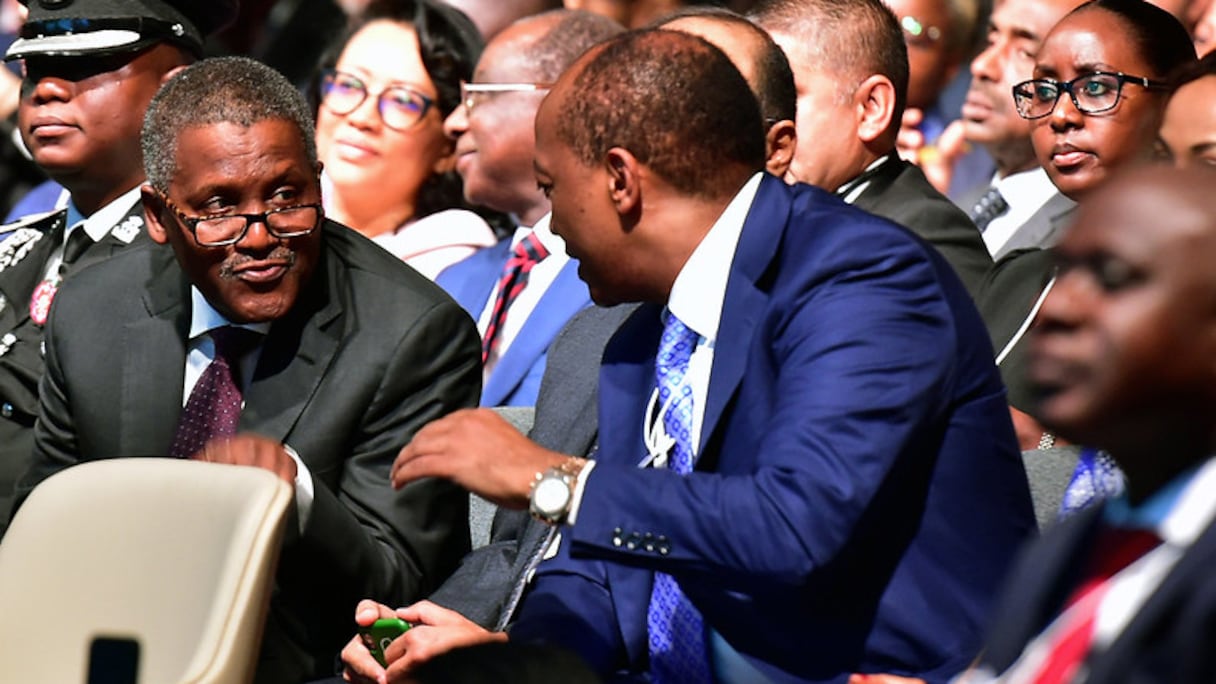 Les milliardaires nigérian Aliko Dangote et sud-africain Patrice Motsepe.