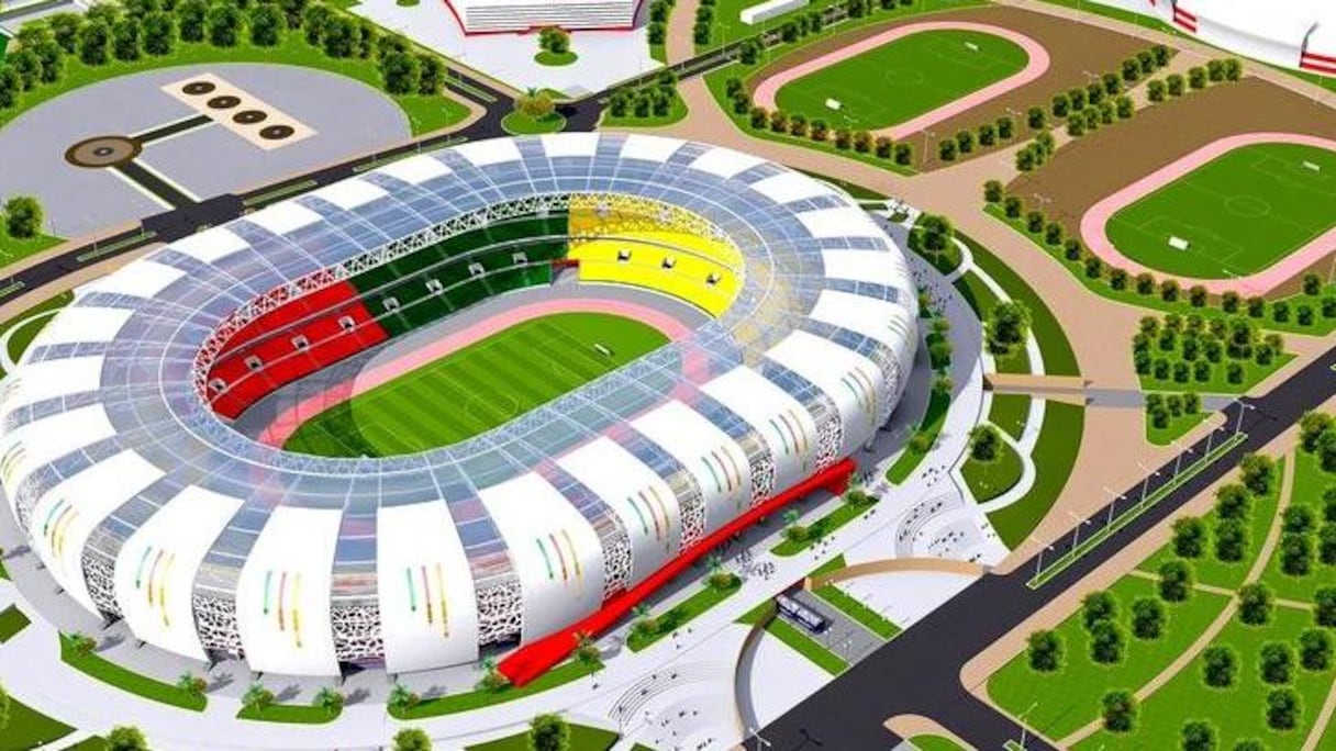 Stade d'Olembé à Yaoundé, Cameroun.
